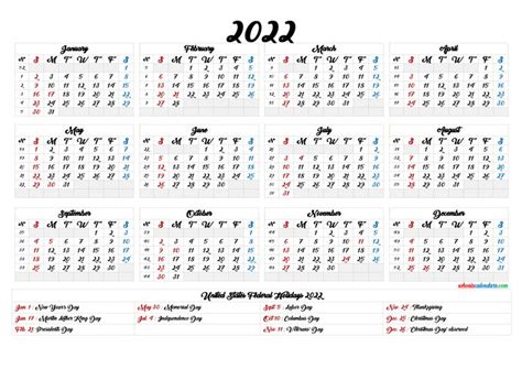 Printable yearly calendar one page 2022. Printable 2022 Calendar One Page - 6 Templates in 2020 ...