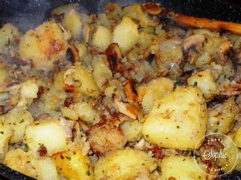 Poêlée de pommes de terre aux champignons