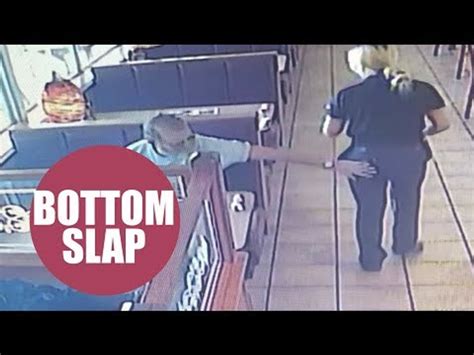 Restaurant Customer Caught On Cctv Slapping Waitress On Backside