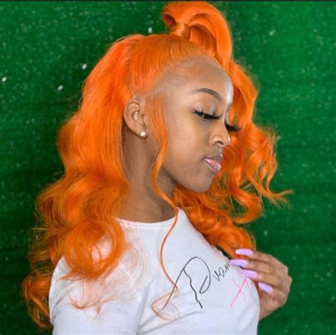 Pin By Angelic👸🏾 On Issa Wig Hair Color Orange Body Wave Wig Wigs
