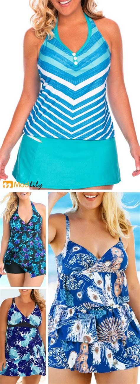 Plus Size Printed Casual Summer Outfit Swimwear 2019 Wearing