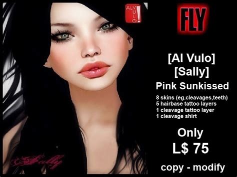 Second Life Marketplace Promo Al Vulo Skins Sally Pink