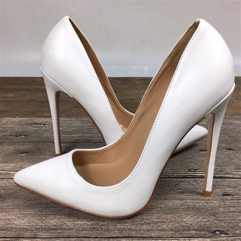 New White Womens High Heels Shoes Exclusive Brand Patent Pu Shoes Female 10cm12cm Female High