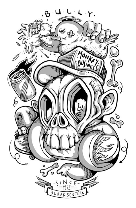 Graffiti wall urban art seamless background. New Engraving Skateboards | Illustration art drawing ...