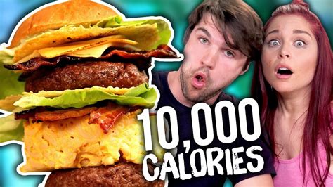 10000 Calorie Burger Challenge Youtube