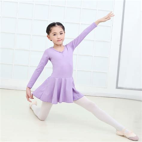 Leotards Gymnastics For Girls Long Sleeve Ballet Kids Competition