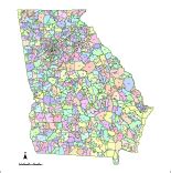 Editable Georgia Map With Counties Zip Codes Illustrator Pdf 83040