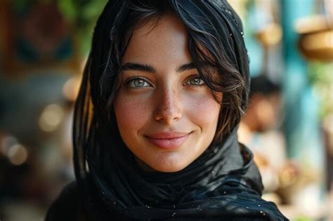 Premium Ai Image A Close Up Of A Person Wearing A Scarf