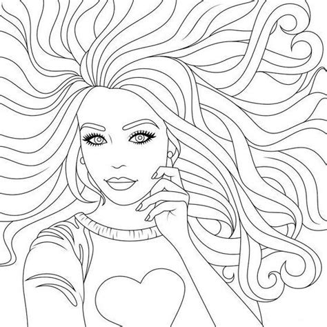 Dibujos bonitos para niñas para colorear. Dibujos de Niñas para colorear - Colorear24.com