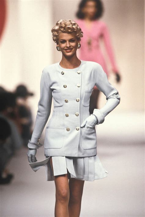 Chanel Hc Ss 1991 Model Linda Evangelista Fashion 90s Runway
