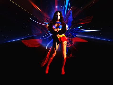 Megan Fox Superwoman Body Paint