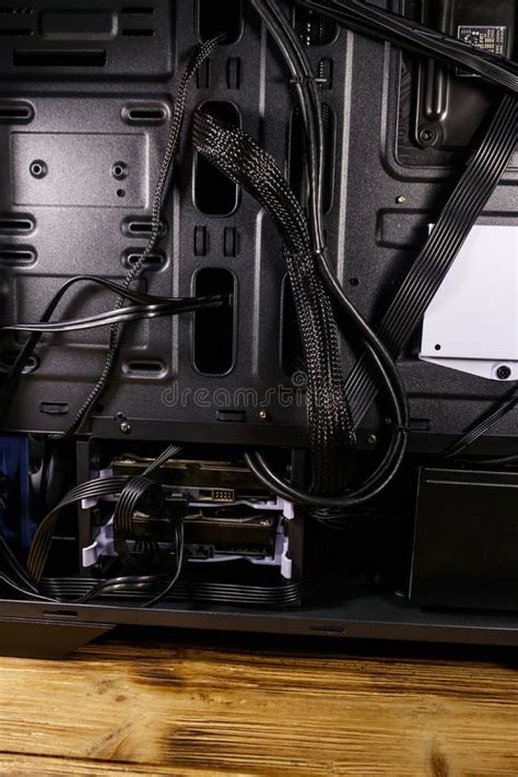 Close Up Of New Computer System Unit With Installed Hard Drives