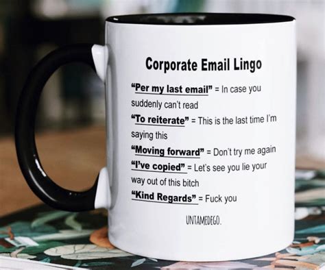 Corporate Email Lingo Coffee Mug