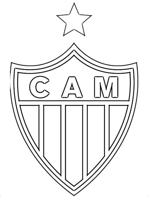 Desenho de mineiro para colorir. Escudo do Clube Atlético Mineiro | Desenhos para colorir