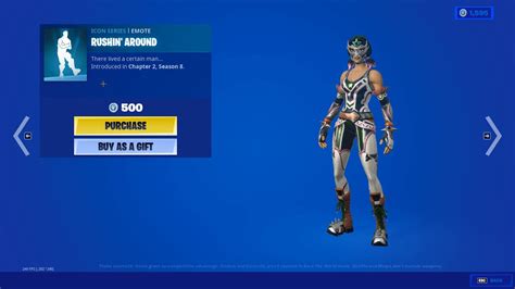 fortnite item shop today check out the new fortnite “rushin around” emote and other items in