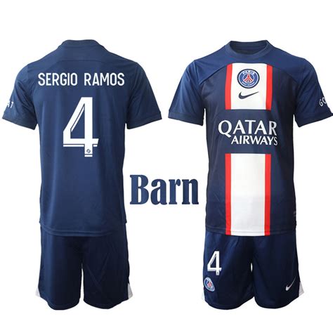 Paris Saint Germain 202223 Sergio Ramos 4 Hemmaställ För Barn