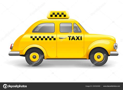 黄色复古汽车出租车在卡通风格 向量例证 — 图库矢量图像© Pazhyna #222322450