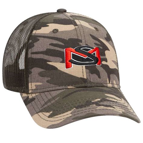 Promotional Otto Cap Camouflage 6 Panel Low Profile Mesh Back Trucker
