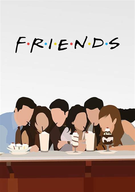 friends serial minimalist poster digital art by lab no 4 the quotography department pixels