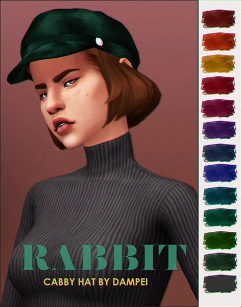 Simjaybird — Dampei Rabbit Cabby Hat Just Something Simple Sims 4