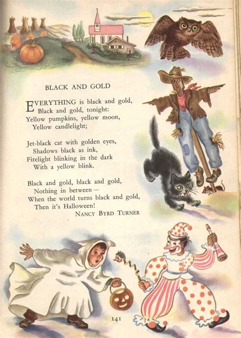 From 1949 Edition Childcraft Books Halloween Poems Halloween Signs