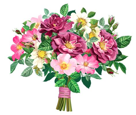 Flower Bouquet Clip Art Pink