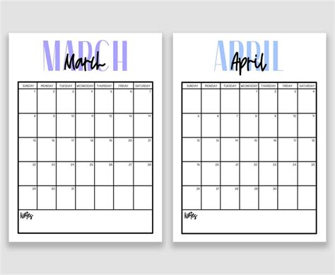 Printable 85x11 Calendar Monthly Calendar Page For Printable Planner