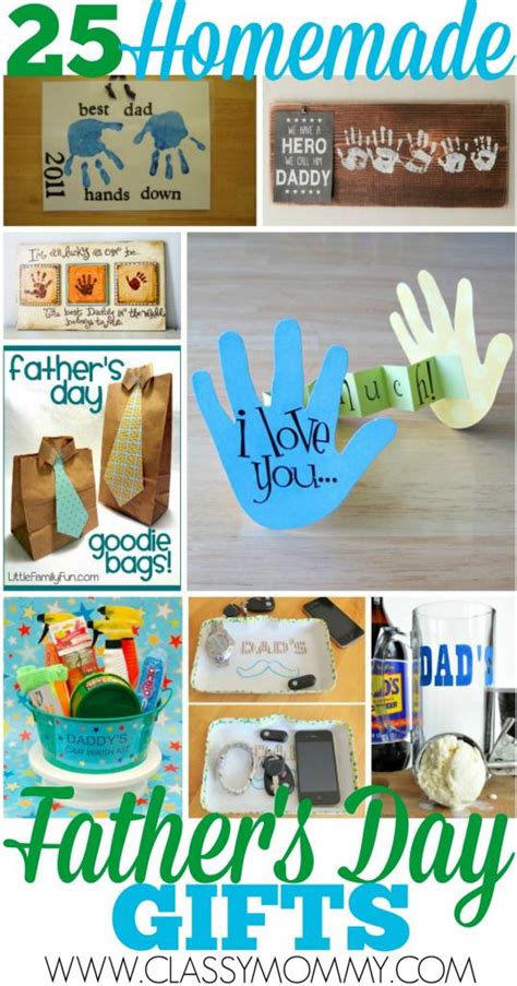 Homemade gift ideas are always the best, so why not put a little more work and effort into your father's day gift ideas if you know they'll be more appreciated? 25 EASY Homemade Crafts for Father's Day - Classy Mommy