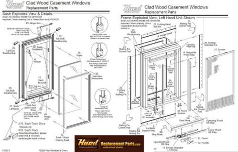 Hurd Casement Window Parts Assembly Diagram