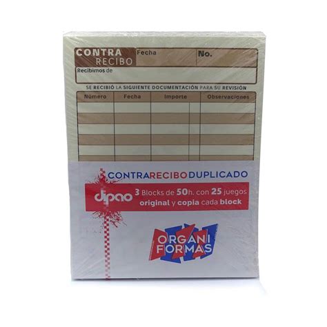 Contra Recibo 14 Carta Duplicado C3paq C50h Cu