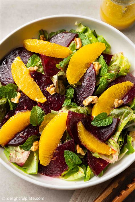 Roasted Beet And Orange Salad Delightful Plate