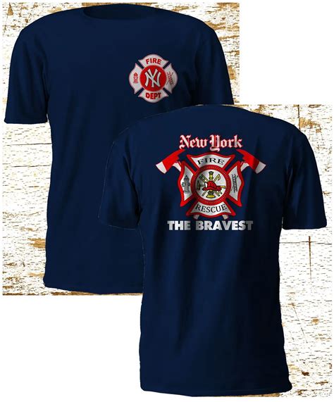 Fashion The New York Firefighter Fire Department Usa Fire Backdraft Navy T Shirt M 3xl Tee Shirt