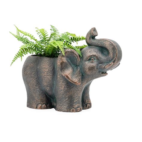 Happy Elephant Indoor Outdoor Garden Drop Pot Planter Torre