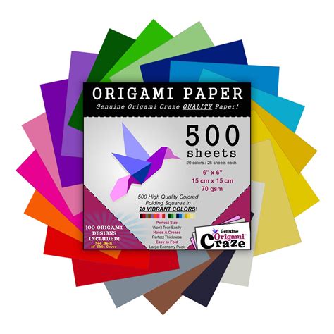 Buy Origami Craze Paper 500 Sheets Premium Quality For Arts And Crafts