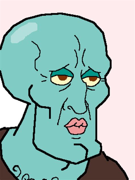 Pixilart Handsome Squidward By Anglique