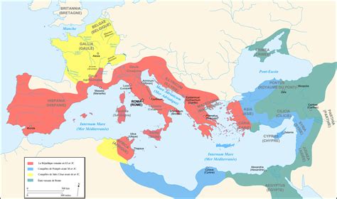Filemap Of The Ancient Rome At Caesar Time With Conquests Frsvg