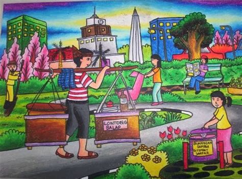 15 contoh poster pendidikan beserta pengertian dan cara membuatnya. gambar pedesaan menggunakan crayon gambar pedesaan gambar ...