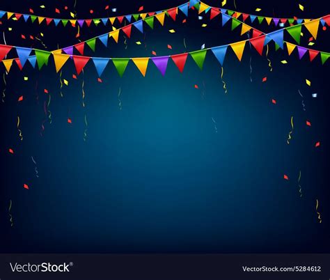 Holiday Celebration Background Garland Vector Stock Vector Royalty Free