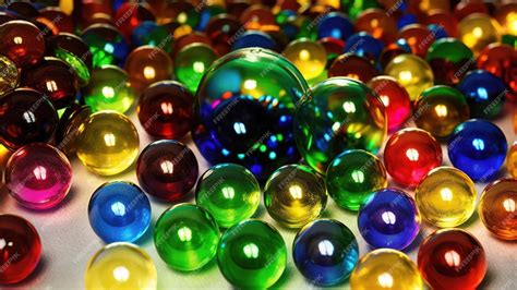 Premium Ai Image Colorful Glass Shiny Balls Abstraction Background