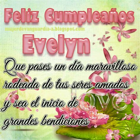 Tarjeta De Feliz Cumpleaños Evelyn