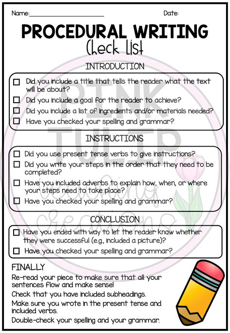 Procedural Text Writing Worksheet Pack No Prep Lesson Ideas