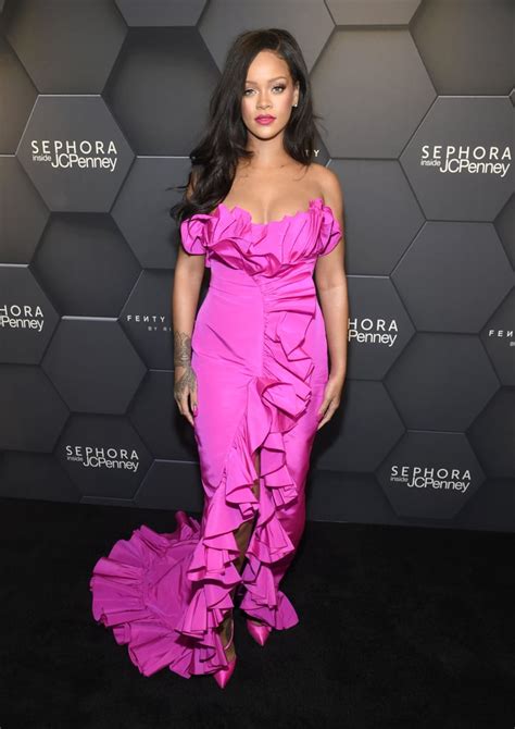 Rihannas Pink Dress At Fenty Beauty Anniversary Popsugar Fashion Photo 6