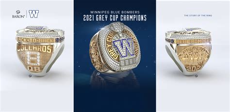 2021 Winnipeg Blue Bombers Grey Cup Championship Ring Baron