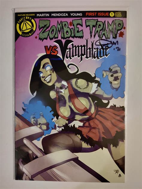 Zombie Tramp Vs Vampblade Zombie Tramp Var Signed By Jason Martin W