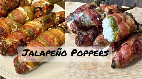 Jalapeño Poppers Jalapeño Rellenos Envueltos Con Tocino Aperitivo