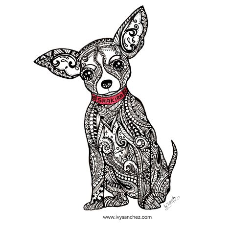 Dibujos Para Imprimir En Colorear De Un Chihuahua