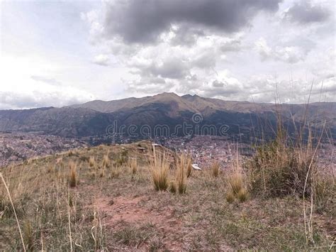 Panoramic View To City And Cloudy Sky Stock Image Image Of Close