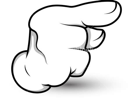 Cartoon Hand Finger Pointing Out Vector Illustration Royalty Free