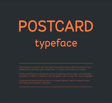 Postcard Font On Behance