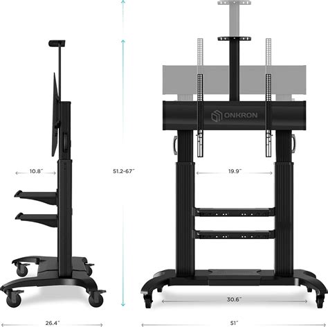 Buy Onkron Mobile Tv Stand With Wheels Rolling Tv Stand For 60 100 Inch